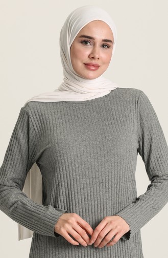 Rauchgrau Hijab Kleider 0001-07