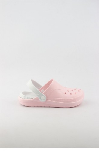 Pink Summer Slippers 4059.MM F.PEMBE-BEYAZ