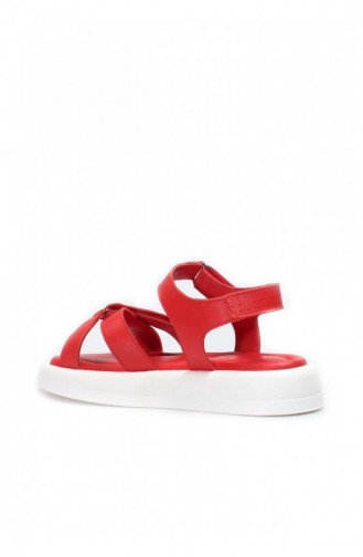 Rot Sommer Sandalen 623ZA115.Kırmızı