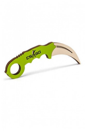 Ahşap Karambit Cs Go Karambit Oyuncak Eğitici Oyuncak Yeşil