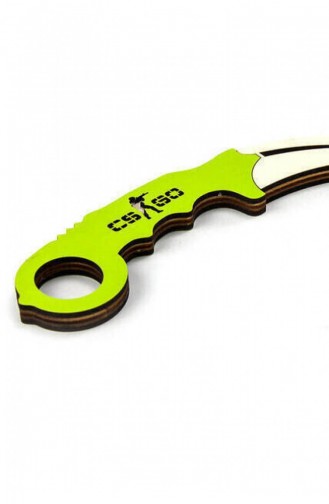 Ahşap Karambit Cs Go Karambit Oyuncak Eğitici Oyuncak Yeşil