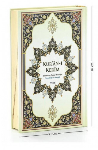 Kuranı Kerim Satıraltı Ve Renkli Türkçe Okunuşlu Kuran Rahle Boy Haktan Yayınları