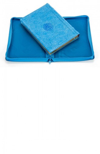 Benim Kuranım Sade Arapça Çanta Boy Mavi Kılıflı Mühürlü Bilgisayar Hatlı