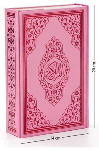 Hafız Boy Gül Desenli Renkli Kuranı Kerim Pembe 9 1123