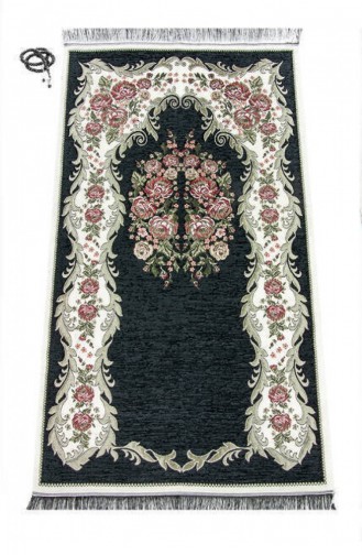 Black Praying Carpet 25508