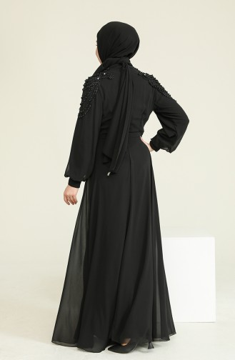 Schwarz Hijab-Abendkleider 52813-01