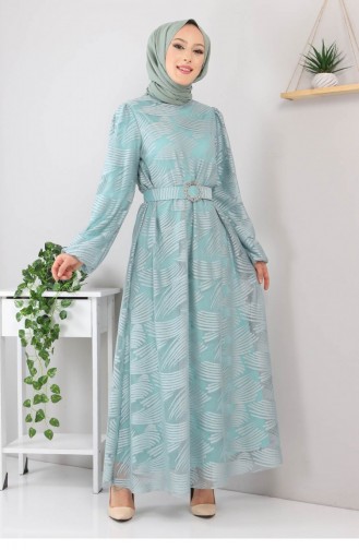 Mint green İslamitische Jurk 13300.Mint