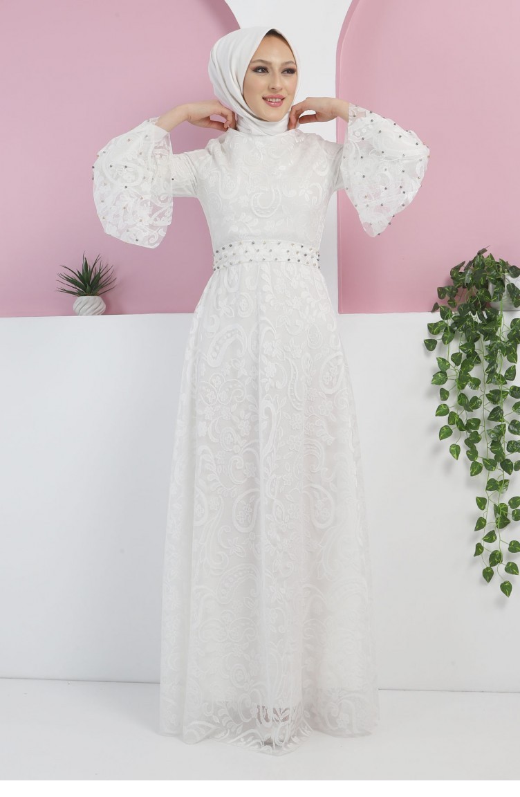 Robe Hijab Blanc 13302.Beyaz