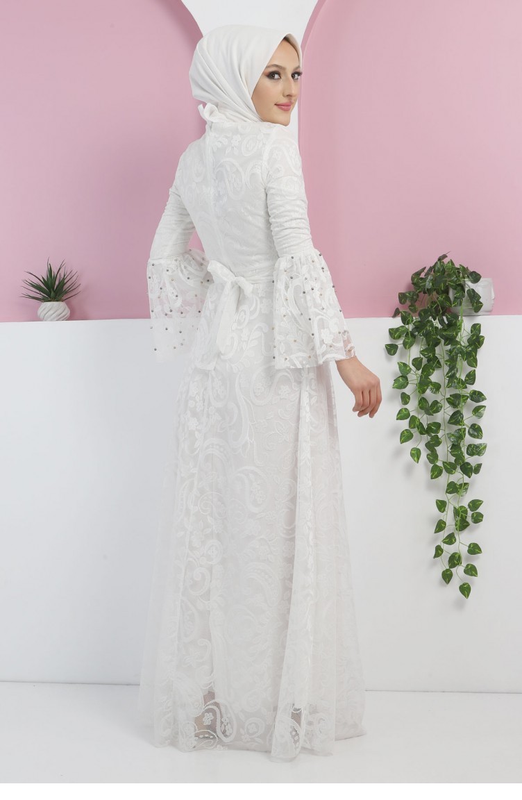 Robe Hijab Blanc 13302.Beyaz Sefamerve