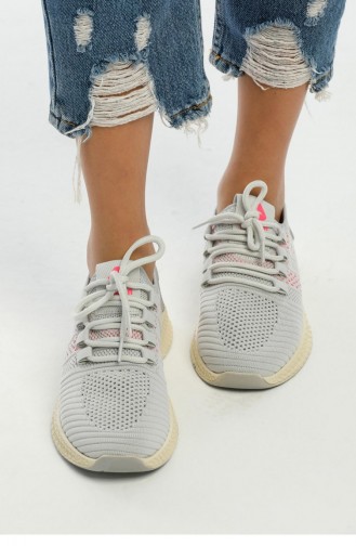 Gray Sneakers 1583.GRİ FUŞYA