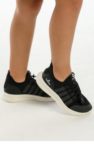Çocuk Sneaker Spor Ayakkabı Kız Erkek Hafif Rahat 2104Kıds Siyah Beyaz