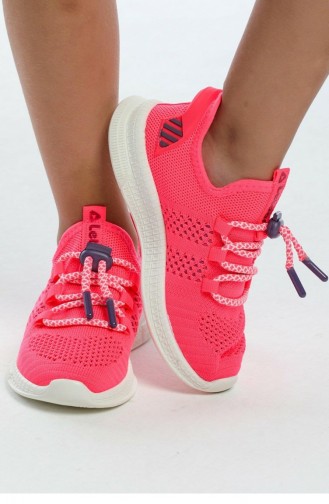 Çocuk Spor Ayakkabı Kız Erkek Hafif Triko 2103Kıds Fuşya