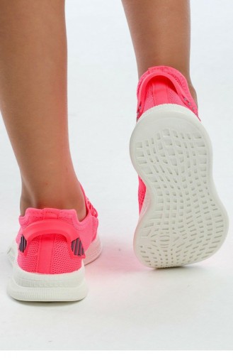 Çocuk Spor Ayakkabı Kız Erkek Hafif Triko 2103Kıds Fuşya