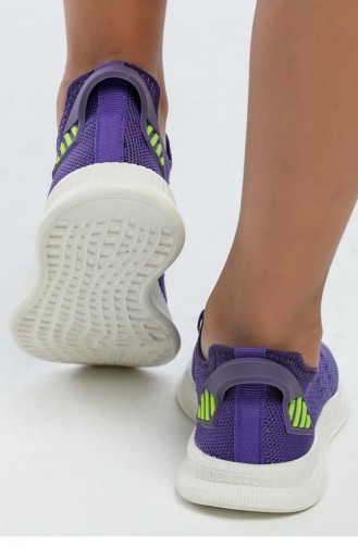 Çocuk Spor Ayakkabı Kız Erkek Hafif Triko 2103Kıds Mor