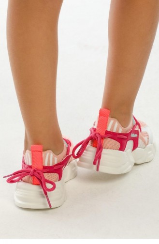 Çocuk Spor Ayakkabı Renkli Şık Sneaker Ayda Pudra