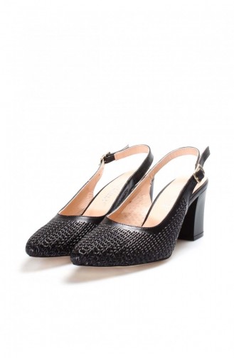Black High-Heel Shoes 064ZA360.Siyah