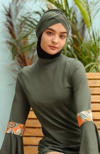 Khaki Swimsuit Hijab 02163-01