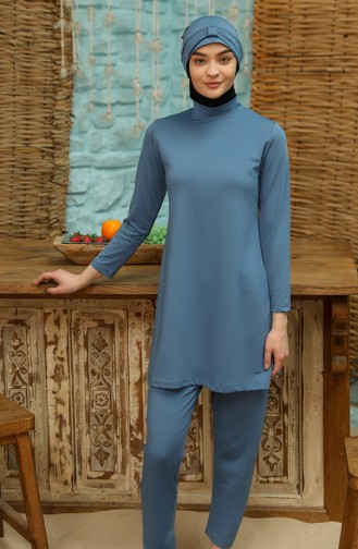 Indigo Swimsuit Hijab 2913.İndigo