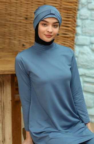 Indigo Modest Swimwear 2913.İndigo