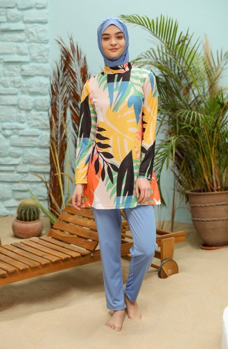Maillot de Bain Hijab Bleu 1935
