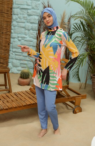 Maillot de Bain Hijab Bleu 1935