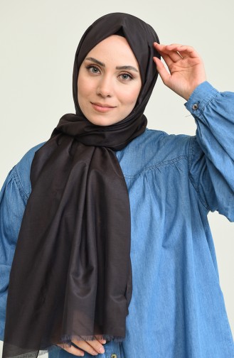İpekli Vual Şal 147828-01 Acı Kahve