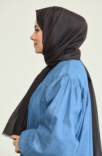 İpekli Vual Şal 147828-01 Acı Kahve
