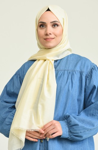 İpekli Vual Şal 147836-01 Ekru