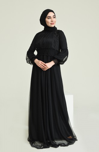 Habillé Hijab Noir 5652-01