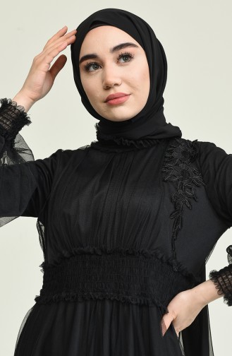 Habillé Hijab Noir 5652-01