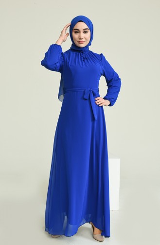 Saxon blue İslamitische Avondjurk 5674-03
