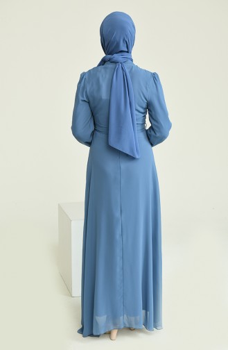 Indigo Hijab-Abendkleider 5674-05