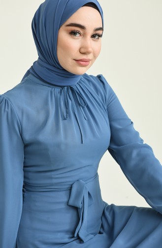 Indigo Hijab-Abendkleider 5674-05