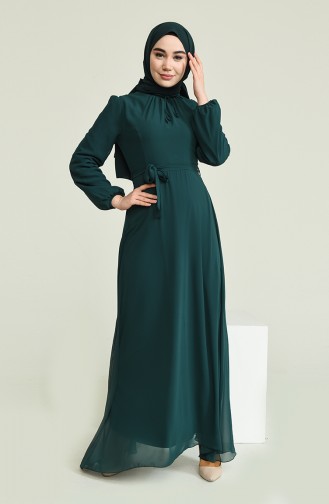 Habillé Hijab Vert emeraude 5674-06