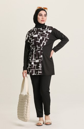 Maillot de Bain Hijab Noir 1938