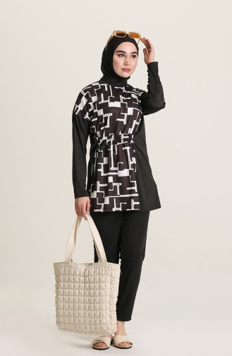 Maillot de Bain Hijab Noir 1938