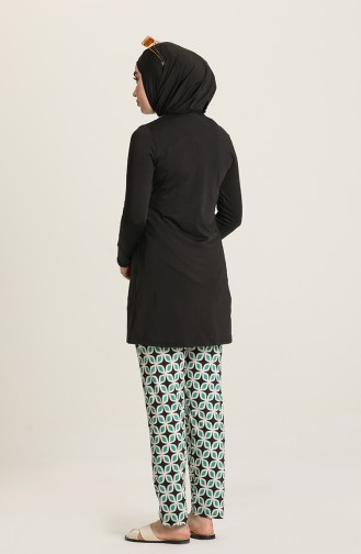 Grün Hijab Badeanzug 2210-01