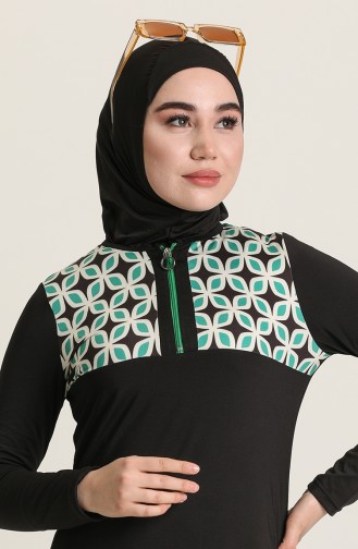 Grün Hijab Badeanzug 2210-01