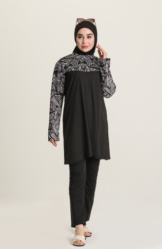 Maillot de Bain Hijab Noir 2219-01