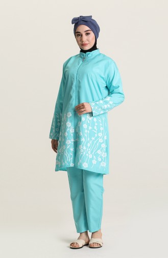 Turquoise Swimsuit Hijab 2892.Turkuaz