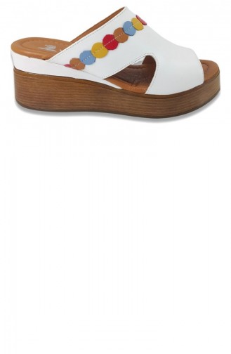 White Summer Slippers 11614