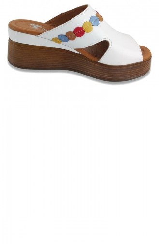 White Summer Slippers 11614