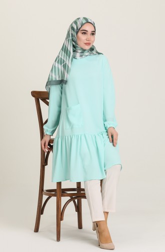 Minahill Cepli Tunik 228405-01 Mint Yeşili