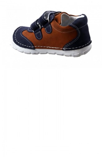 Navy Blue Children`s Shoes 01955.LACİVERT-KAHVE