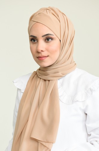 Beige Ready to Wear Turban 0017-05