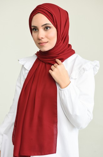 4 Drapeli Krep Şal 0024-11 Bordo