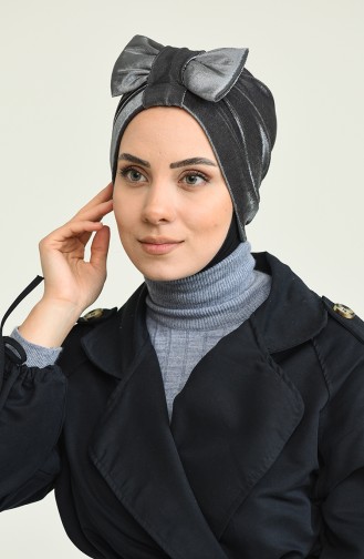 Bonnet Velours avec Noeud 0025-14 Fumé 0025-14