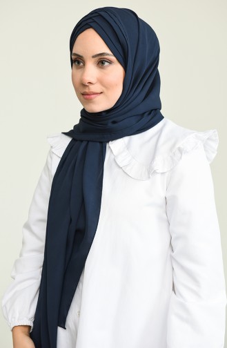 4 Draped Crepe Shawl 0024-20 Navy 0024-20