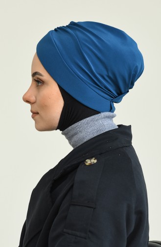 Diagonal Schwimm Bonnet 0018-16 Petroleum Blau 0018-16