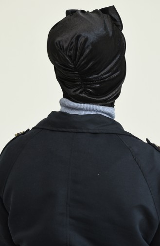 Bonnet Velours avec Noeud 0025-06 Noir 0025-06